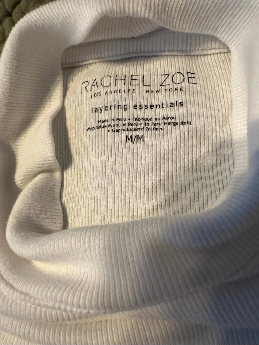 Rachel Zoe White Sleeveless Mock Neck Cotton Blend Top - Picture 2 of 4